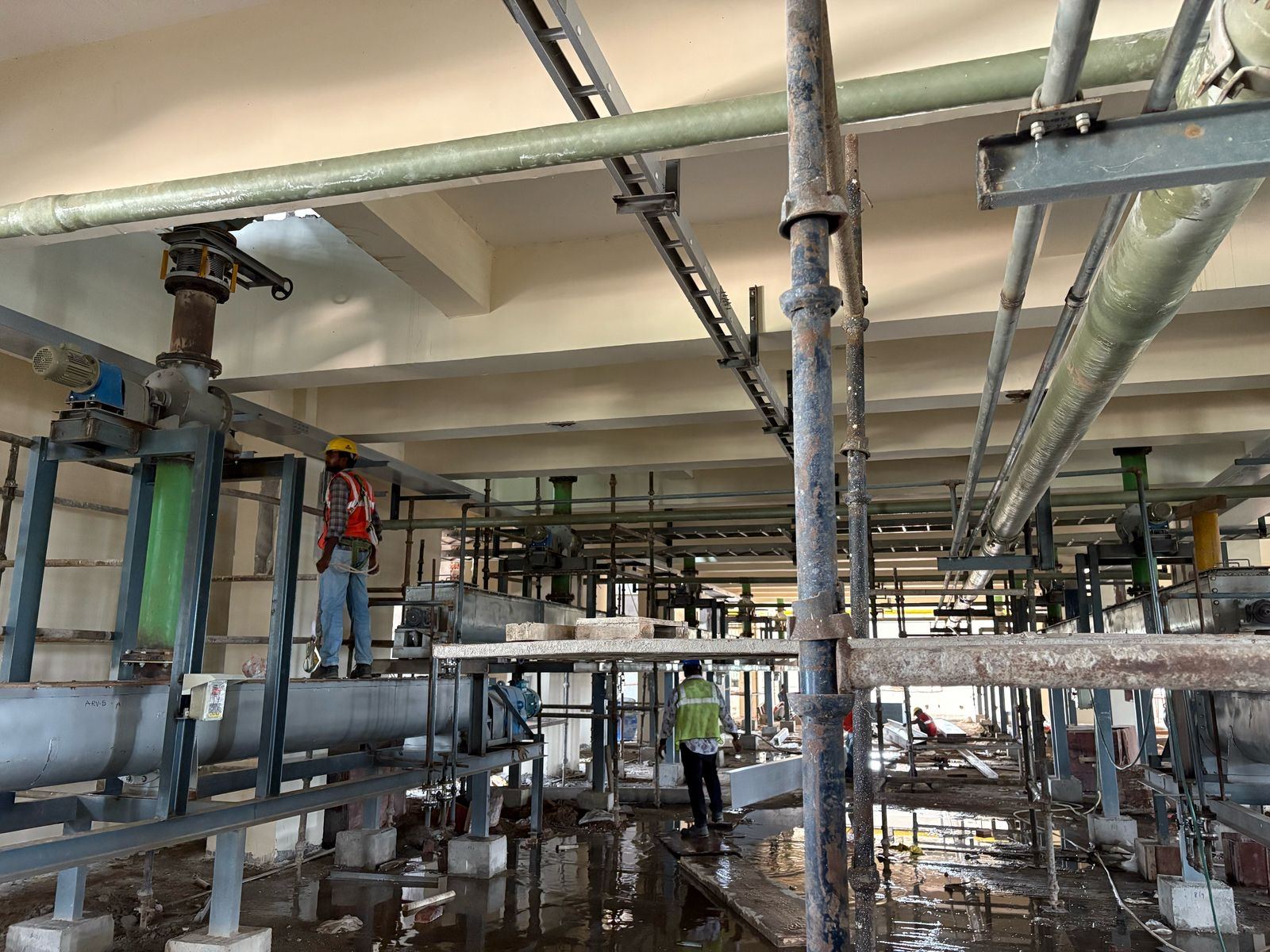Industrial electrical panel and cable installation at a client facility