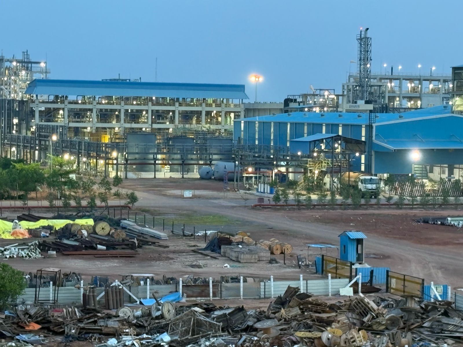 Electrical contracting work at a factory site