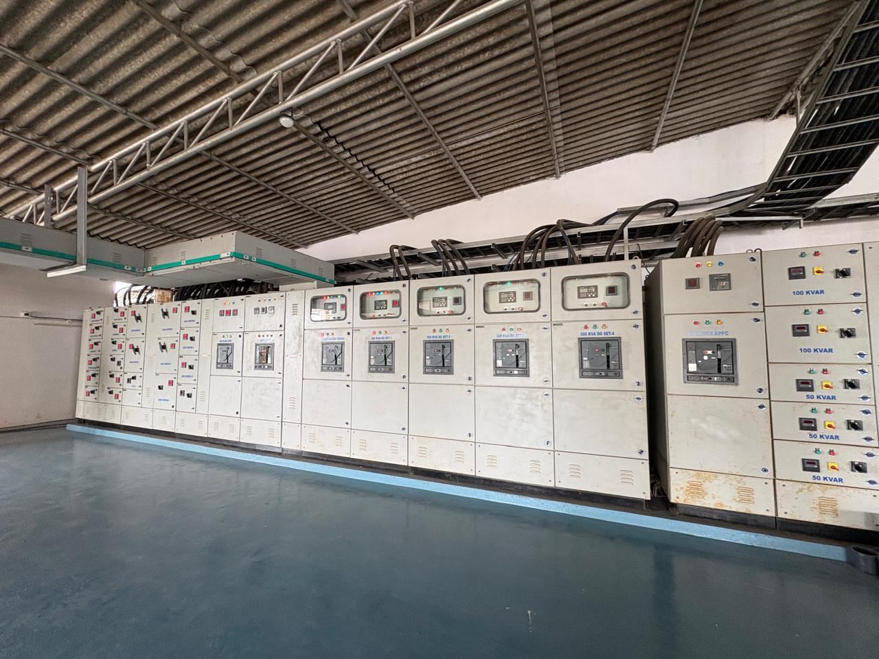 MCC panel room with multiple control panels